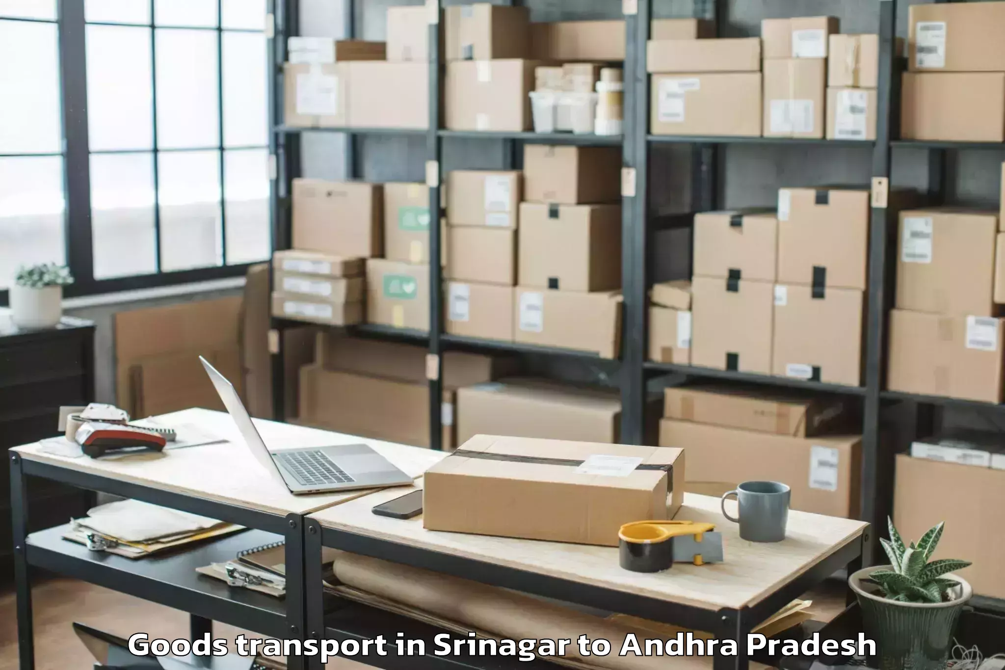 Hassle-Free Srinagar to Kondapalli Goods Transport